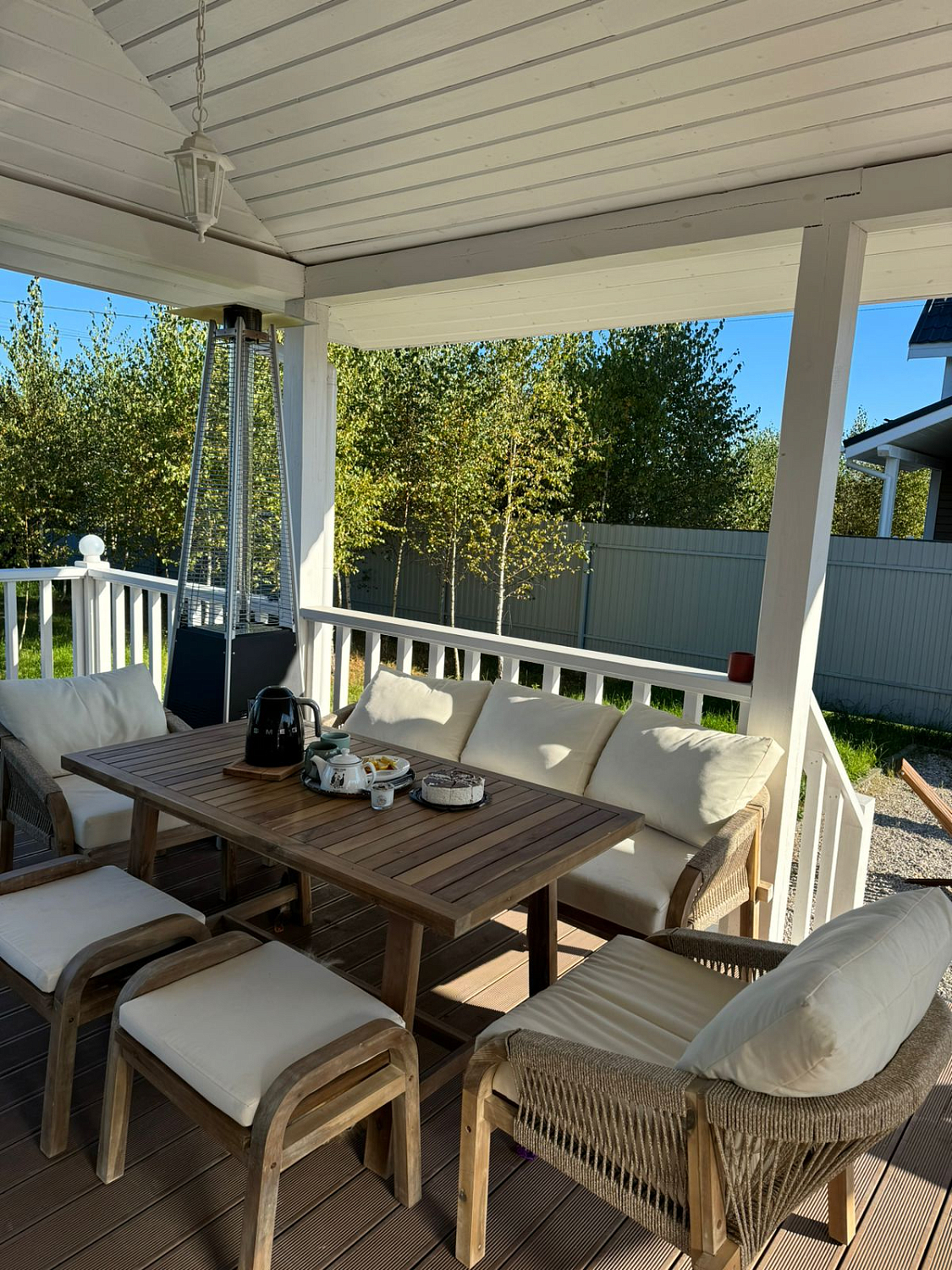 г. Чехов, д Покров, обогреватель ADAM, MICHELLE обеденный комплект